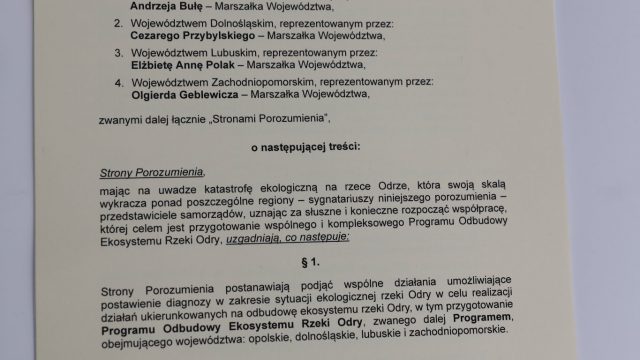 Fot. Urząd Marszałkowski Województwa Lubuskiego Podpisanie porozumienia