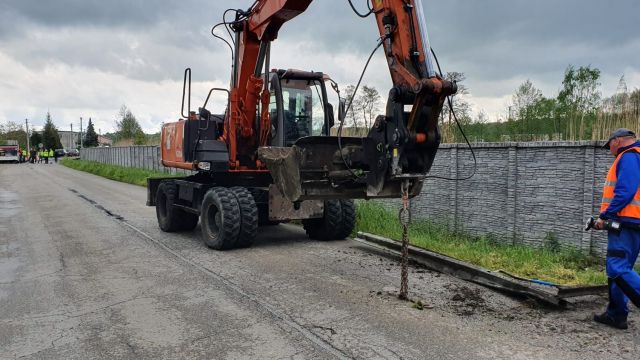 Prace na drogach w gminie Krapkowice