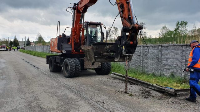 Prace na drogach w gminie Krapkowice