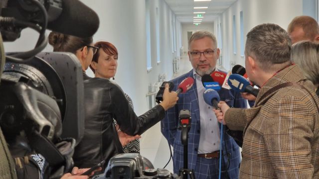 Konferencja prasowa w szpitalu