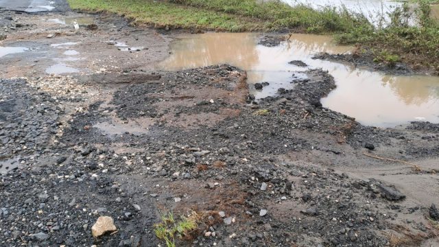 Zniszczona droga 407