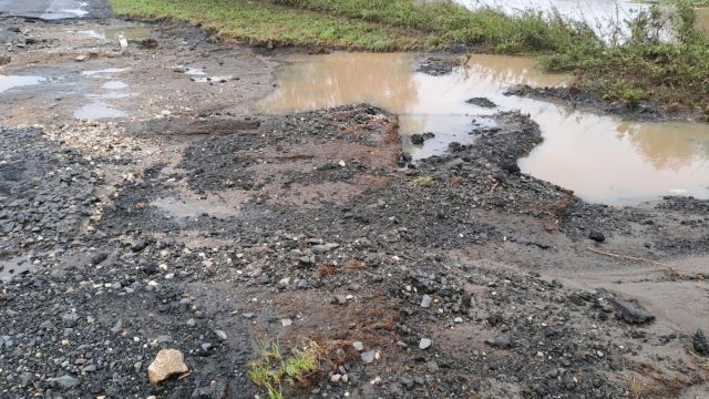 Zniszczona droga 407