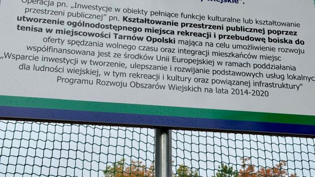 Kort tenisowy Tarnów Opolski